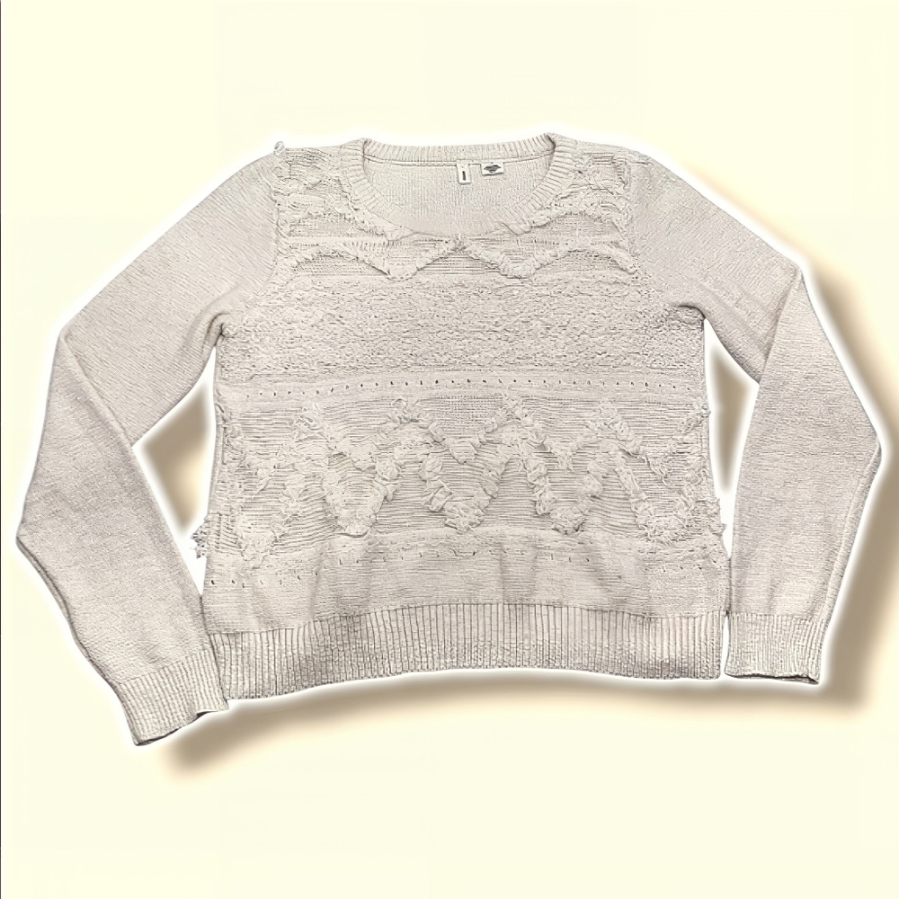 Moth Textured Knit Alpaca Blend Sweater L